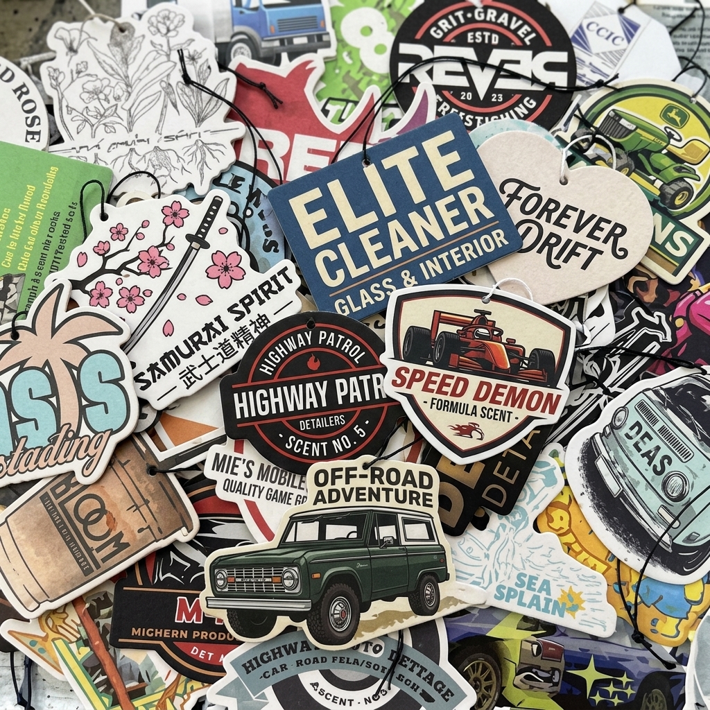 Custom scented car air freshener samples